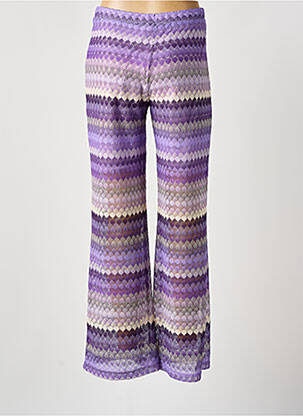 Pantalon large taille normale taille normale violet LADY LOL femme