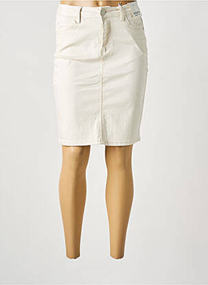 Jupe mi-longue stretch beige KY CREATION femme
