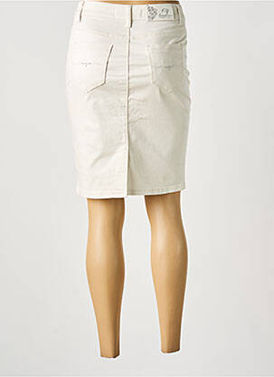 Jupe mi-longue stretch beige KY CREATION femme