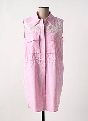 Robe courte sans manche sans manche rose MAX & MOI femme