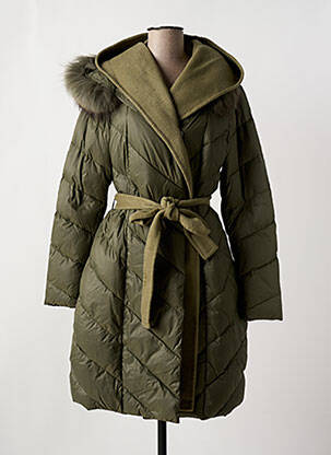 Doudoune poches sans capuche vert PREGIO COUTURE femme