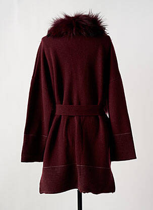 Gilet manches longues coupe cintrée rouge SUPREMA femme
