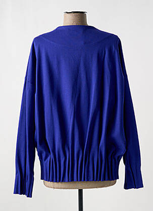 Veste casual col rond bleu MEIMEIJ femme