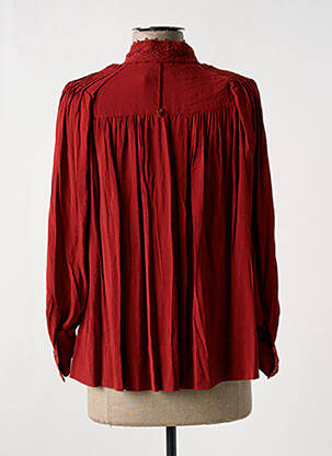 Chemisier coupe cintrée manches longues rouge HIGH femme