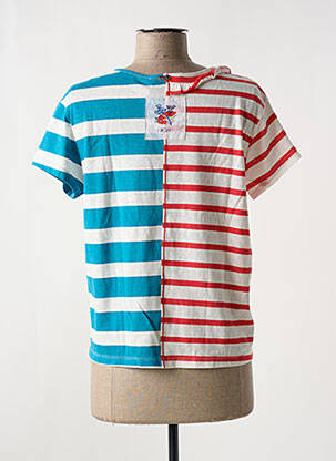 T-shirt sérigraphie floquée manches courtes rouge HIGH femme