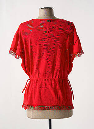 T-shirt stretch manches courtes rouge HIGH femme