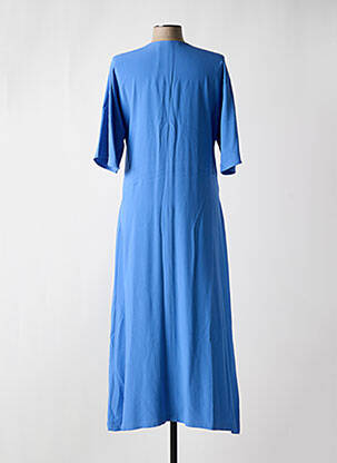 Robe longue manches courtes manches courtes bleu LIVIANA CONTI femme
