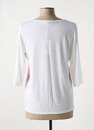 T-shirt manches 3/4 manches 3/4 blanc WHYCI MILANO femme
