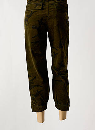 Pantalon 7/8 fermeture zippée sous rabat boutonné vert MASON'S femme