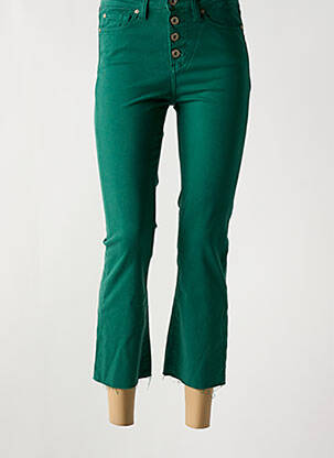 Pantalon 7/8 stretch taille basse vert DENIM STUDIO femme