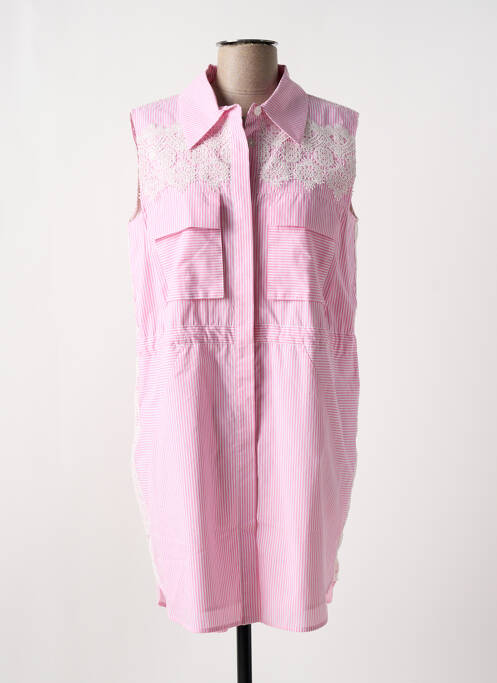 Robe courte sans manche sans manche rose MAX & MOI femme