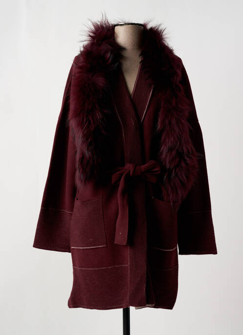 Gilet manches longues rouge SUPREMA pour femme