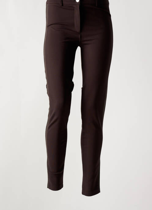 Pantalon slim marron ABSOLU pour femme