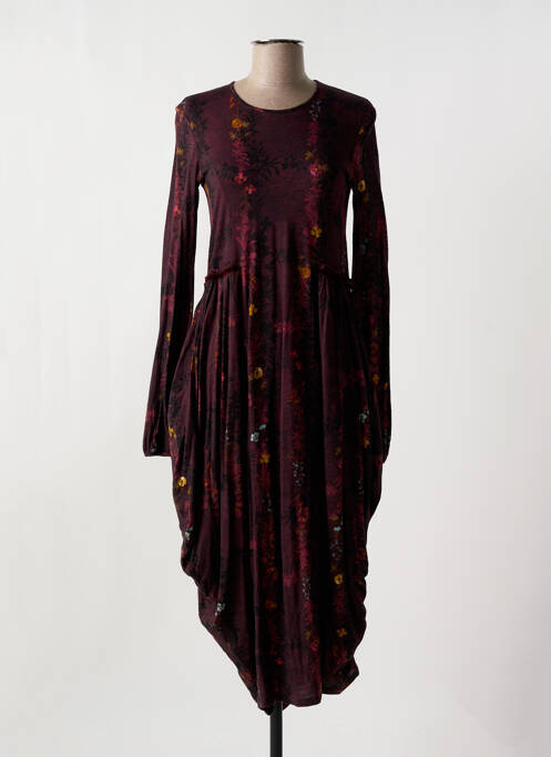 Robe mi-longue rouge HICH USE pour femme