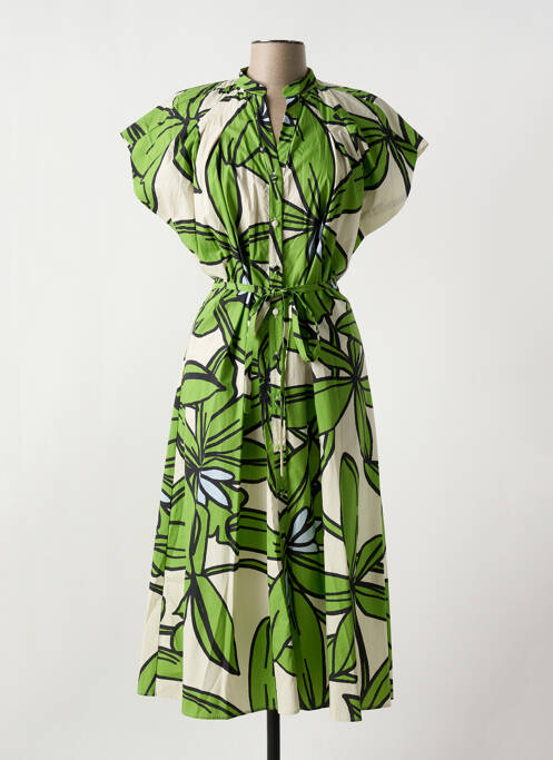 Robe mi-longue vert MEIMEIJ pour femme