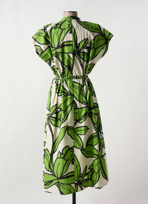 Robe mi-longue vert MEIMEIJ pour femme