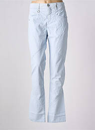 Pantalon slim tissage popeline taille normale bleu HIGH femme
