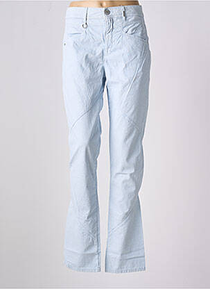 Pantalon slim tissage popeline taille normale bleu HIGH femme