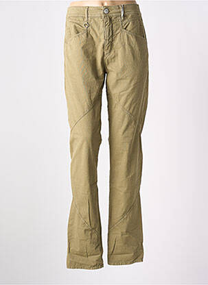 Pantalon slim tissage popeline taille normale vert HIGH femme