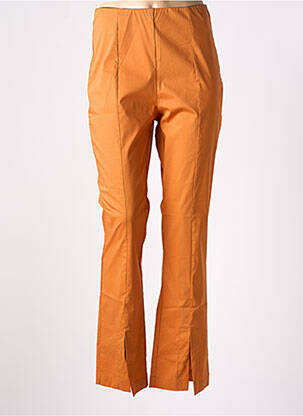 Pantalon flare taille à pinces taille haute orange MEIMEIJ femme