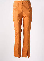 Pantalon flare taille à pinces taille haute orange MEIMEIJ femme