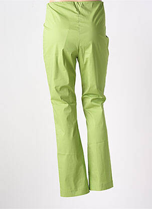 Pantalon flare taille à pinces taille haute vert MEIMEIJ femme
