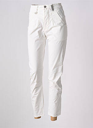 Pantalon 7/8 taille haute taille haute blanc HIGH femme