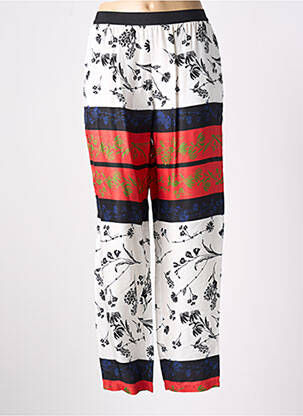 Pantalon droit tissage popeline taille normale blanc PIER ANTONIO GASPARI femme
