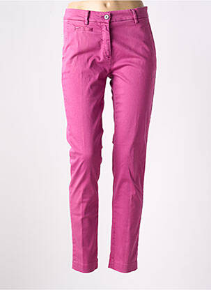 Pantalon chino tissage popeline taille normale rose MASON'S femme