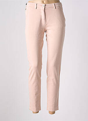 Pantalon chino fermeture zippée sous rabat boutonné taille normale rose MASON'S femme
