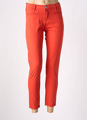 Pantalon 7/8 stretch taille basse orange DENIM STUDIO femme