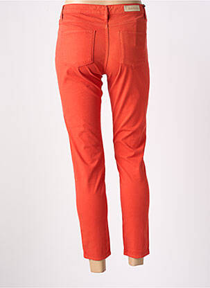 Pantalon 7/8 stretch taille basse orange DENIM STUDIO femme