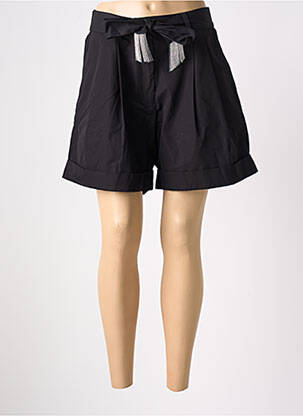 Short taille à pinces taille haute noir MAX & MOI femme