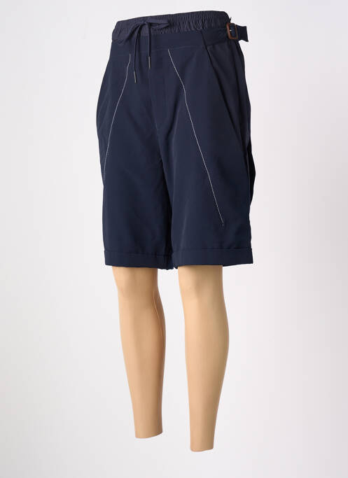 Bermuda taille élastique taille normale bleu HIGH femme