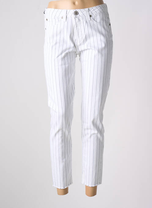 Jeans coupe slim blanc DENIM STUDIO pour femme