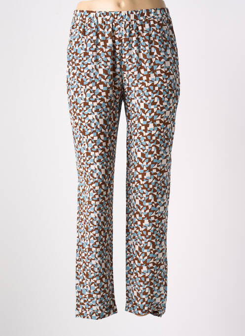 Pantalon droit marron ROSSO 35 pour femme