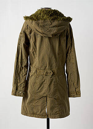 Parka manches longues a capuche vert KAPORAL femme