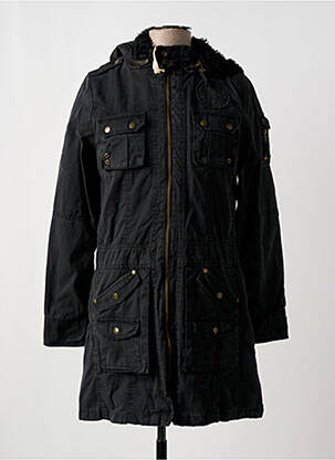 Parka manches longues a capuche noir KAPORAL femme