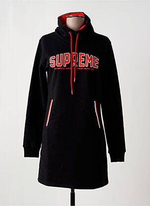 Robe courte manches longues manches longues noir SUPREME femme