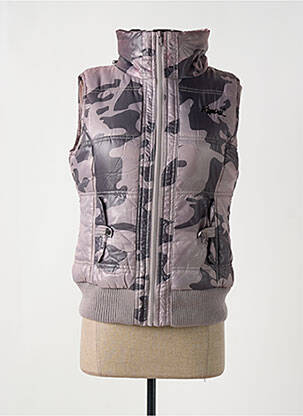Doudoune poches a capuche gris KAPORAL femme