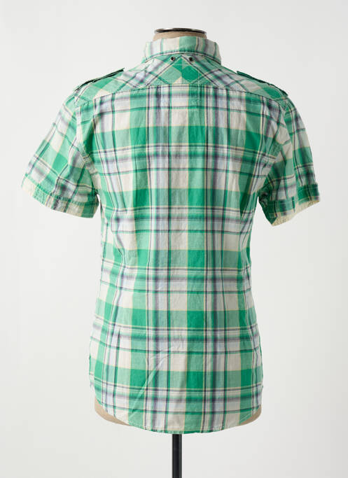 Chemise manches courtes poches vert GUESS homme