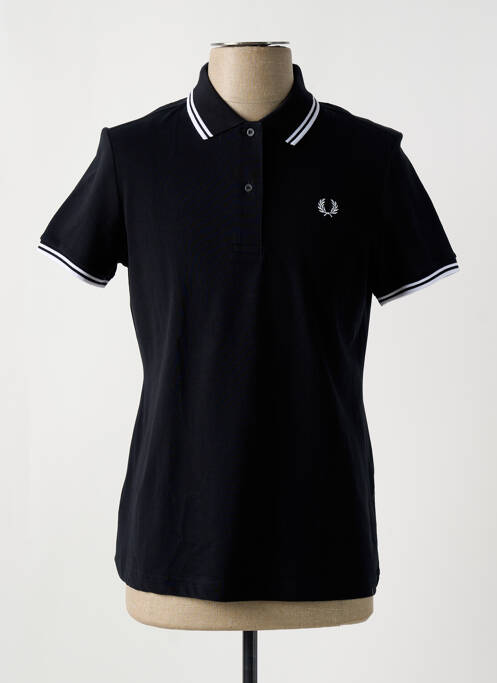 Polo noir FRED PERRY pour femme