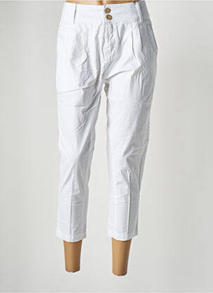 Pantacourt taille haute taille haute blanc KAPORAL femme