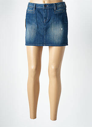 Mini-jupe taille normale bleu GUESS femme