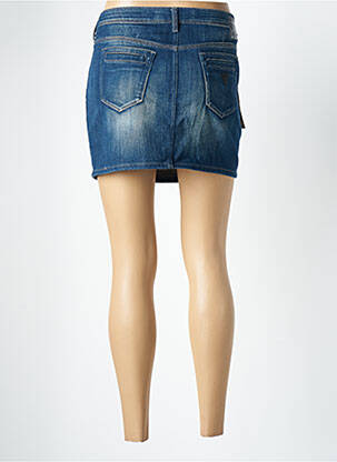 Mini-jupe taille normale bleu GUESS femme
