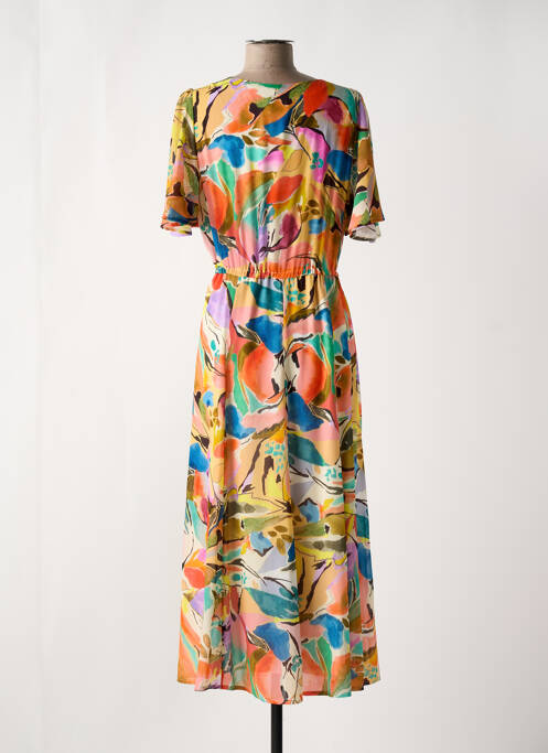 Robe longue orange IMUA pour femme