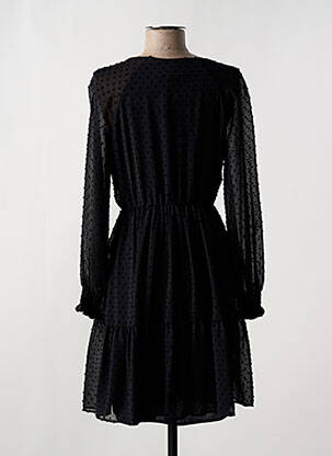 Robe courte coupe évasée manches longues noir BARILOCHE femme