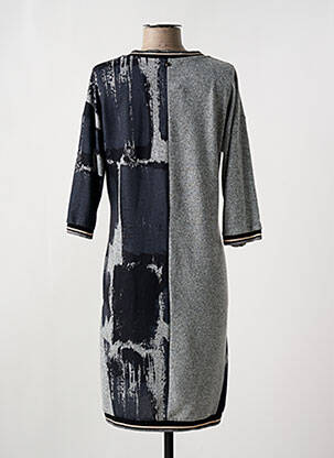 Robe pull col v manches 3/4 gris FRED SABATIER femme
