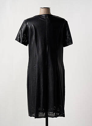 Robe mi-longue manches courtes manches courtes noir FRED SABATIER femme
