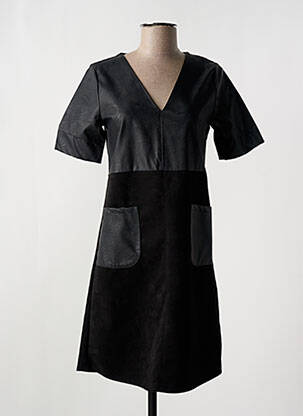 Robe courte manches courtes manches courtes noir LA FÉE ATELIER BY LA FÉE MARABOUTÉE femme